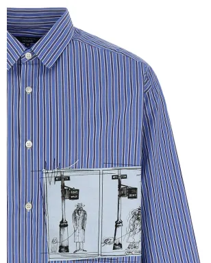 Comme des Garçons Homme ストライプパッチシャツ - サムネイル4
