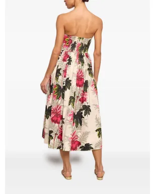 Cara Cara 花柄プリント ストラップレス ミディ ドレス - サムネイル3