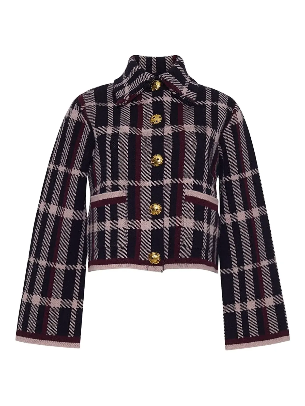 Cara Cara Delilah plaid-check カーディガン - 画像1