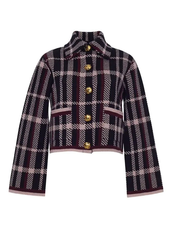 Cara Cara Cara Cara Delilah plaid-check カーディガンの商品画像