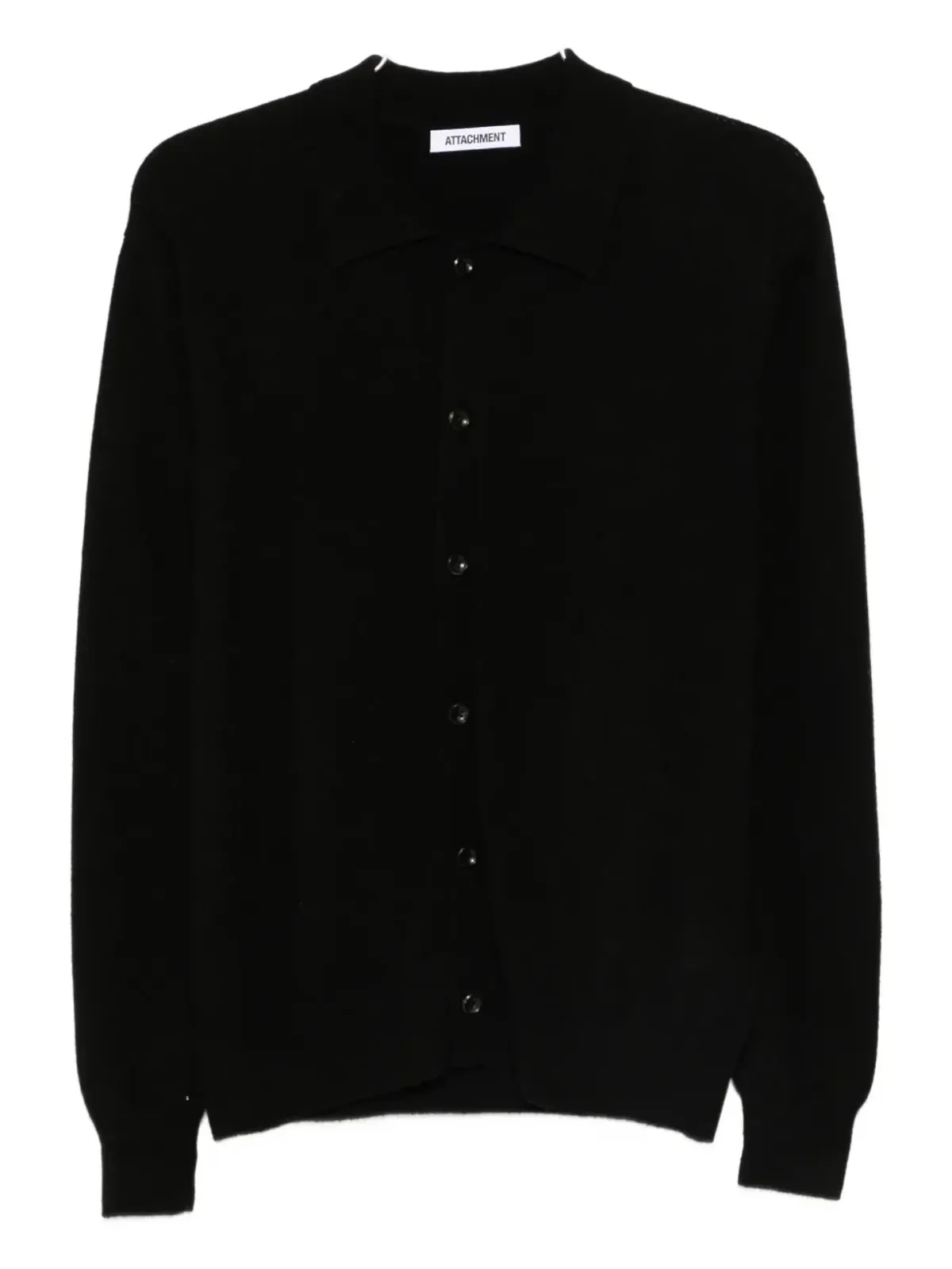 Attachment polo-collar cardigan - 画像1