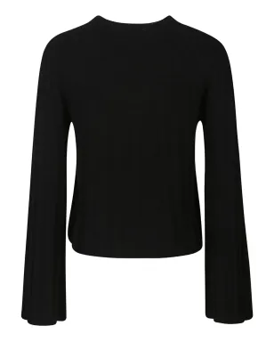 LouLou de Saison コロ リブ編みベルスリーブセーター - サムネイル2