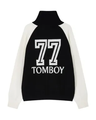 TOMBOY ロゴジャカード ジップアップカーディガン - サムネイル2