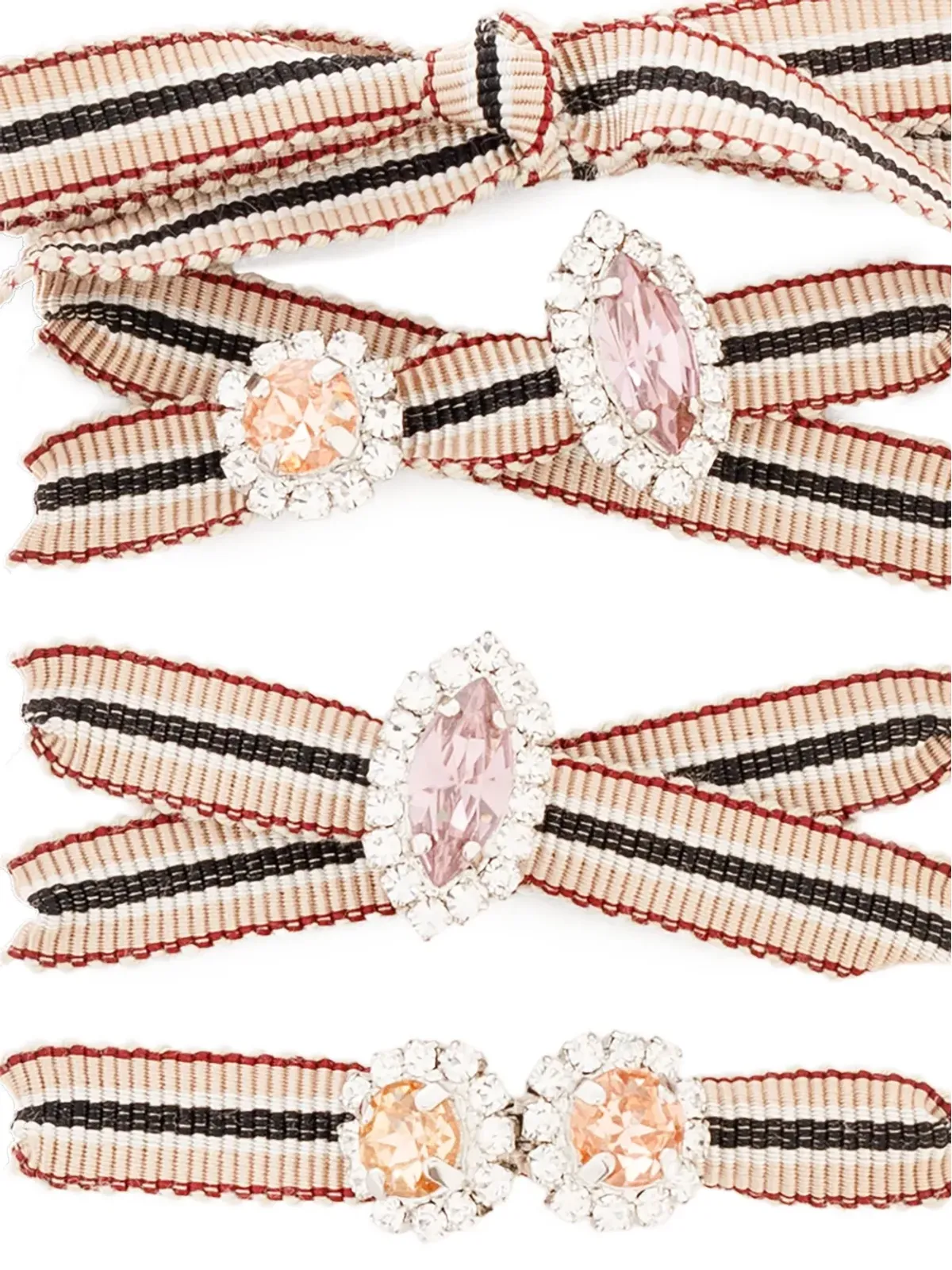 Golden Goose ストライプ柄クリスタルアップリケ靴紐 - 画像3