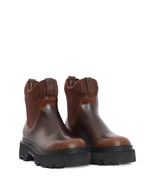 Santoni リブ付きマウンテンブーツ - ブラウン - サムネイル2
