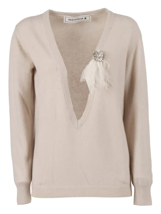 Shirtaporter Shirtaporter クリスタル装飾トップスの商品画像