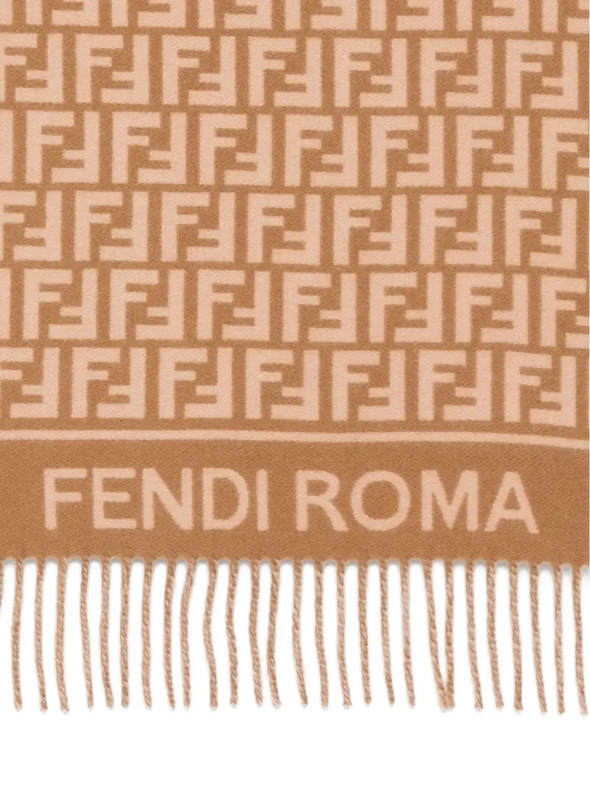 FENDI ロゴディテール フリンジスカーフ - 画像2
