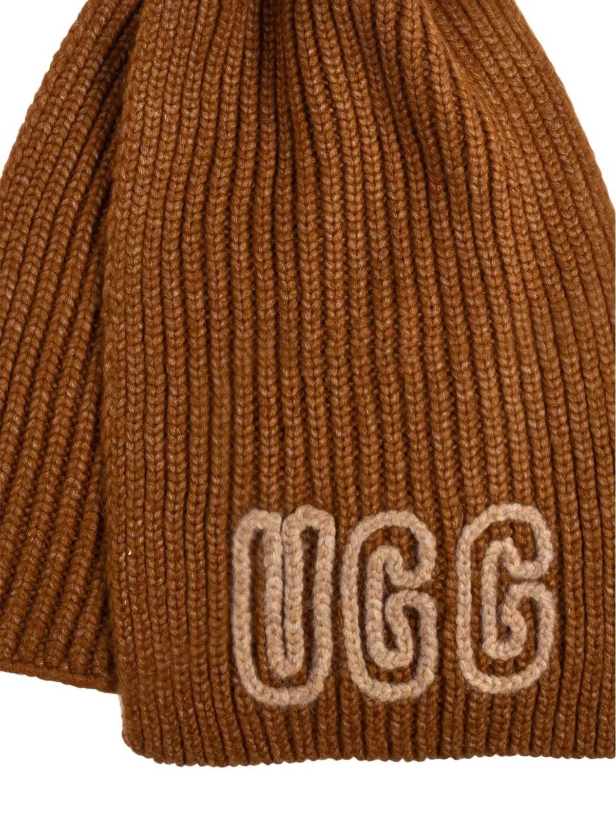 UGG リブ編みロゴスカーフ - 画像2