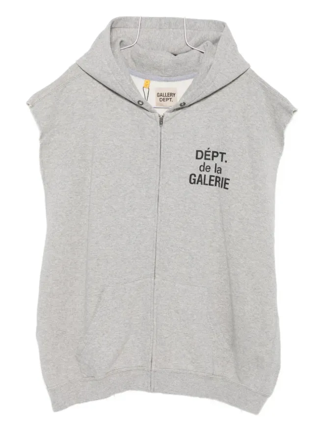 GALLERY DEPT. GALLERY DEPT. ロゴプリント ノースリーブフーディー - グレーの商品画像