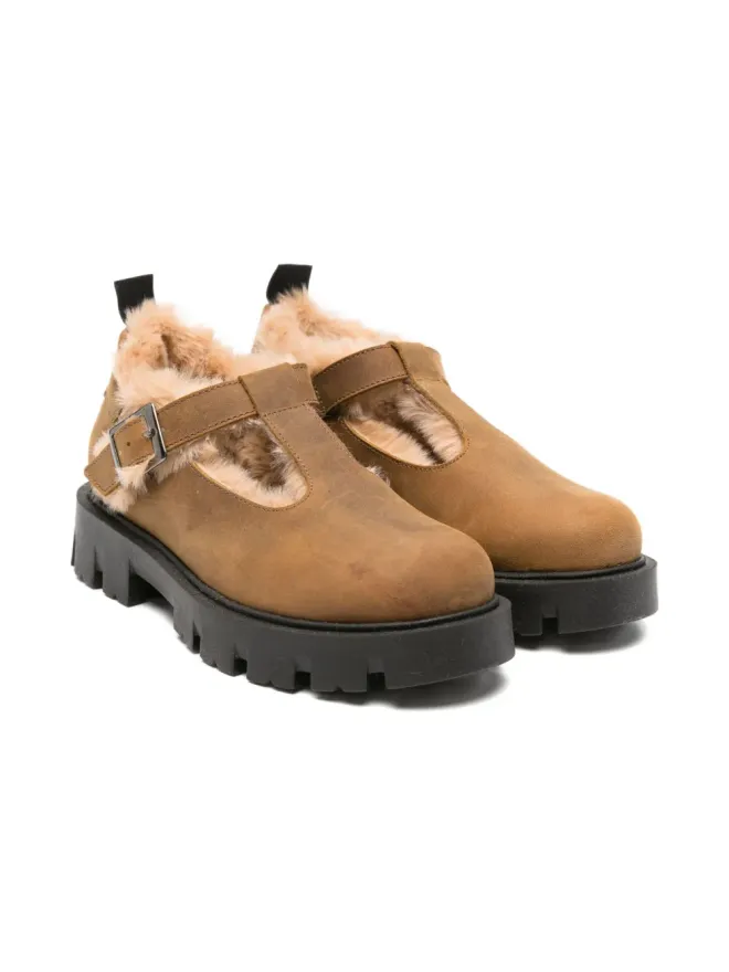 Douuod Kids Douuod Kids ファーライニングバックルローファーの商品画像