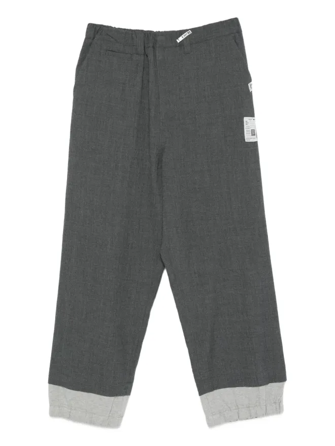 Maison MIHARA YASUHIRO Maison MIHARA YASUHIRO カフ付きパネルドパンツ - グレーの商品画像