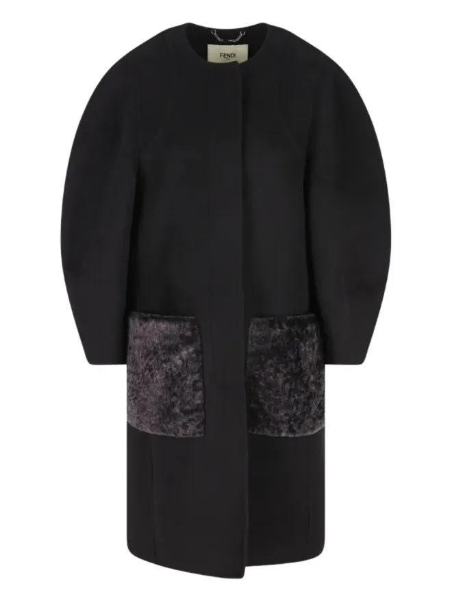 Fendi FENDI パフスリーブ ベルベットポケット コートの商品画像
