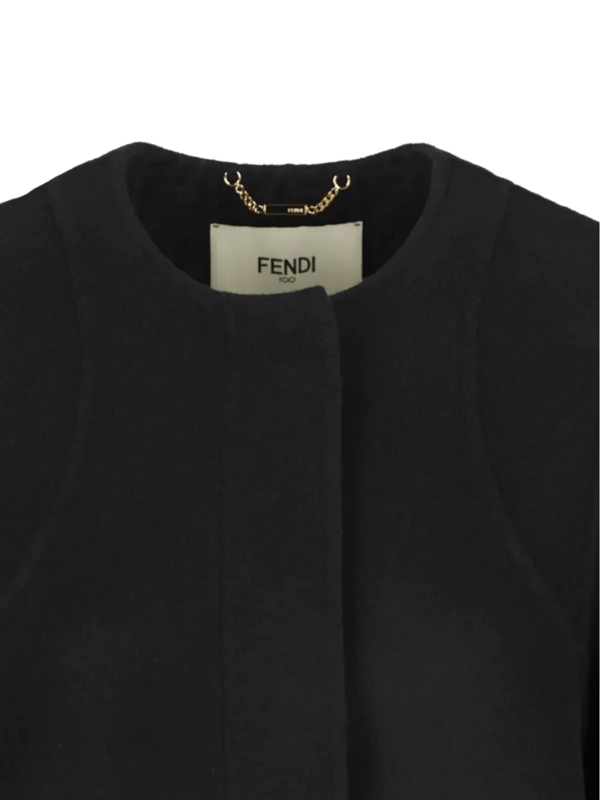 FENDI パフスリーブ ベルベットポケット コート - 画像3