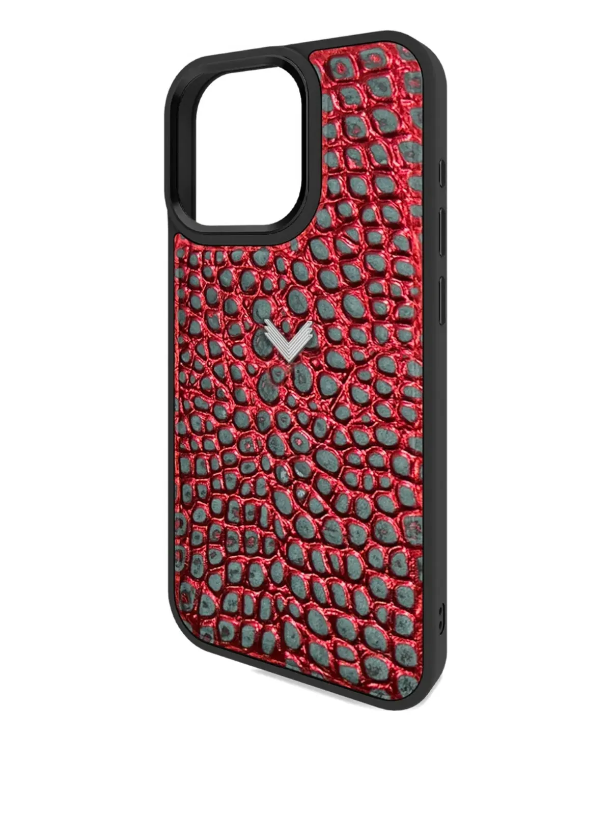 VELANTE クロコダイルテクスチャー iPhone 16 Pro ケース - レッド - 画像3