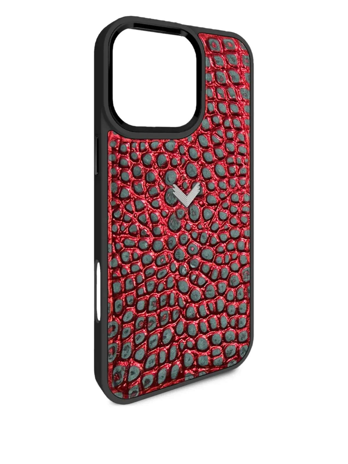 VELANTE クロコダイルテクスチャー iPhone 16 Pro ケース - レッド - 画像4