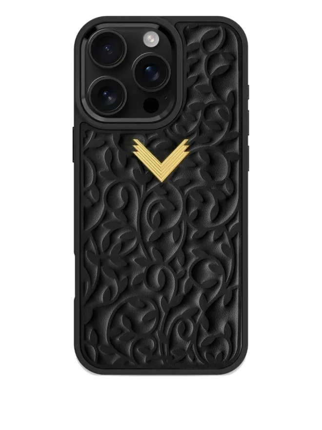 VELANTE VELANTE 花柄エンボス iPhone 16 Pro ケース - ブラックの商品画像