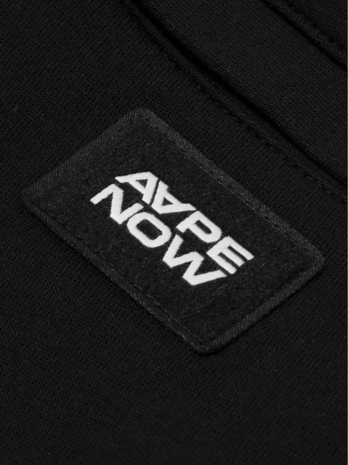 AAPE BY *A BATHING APE® ムーンフェイス カーゴ トラックパンツ ブラック - 画像4