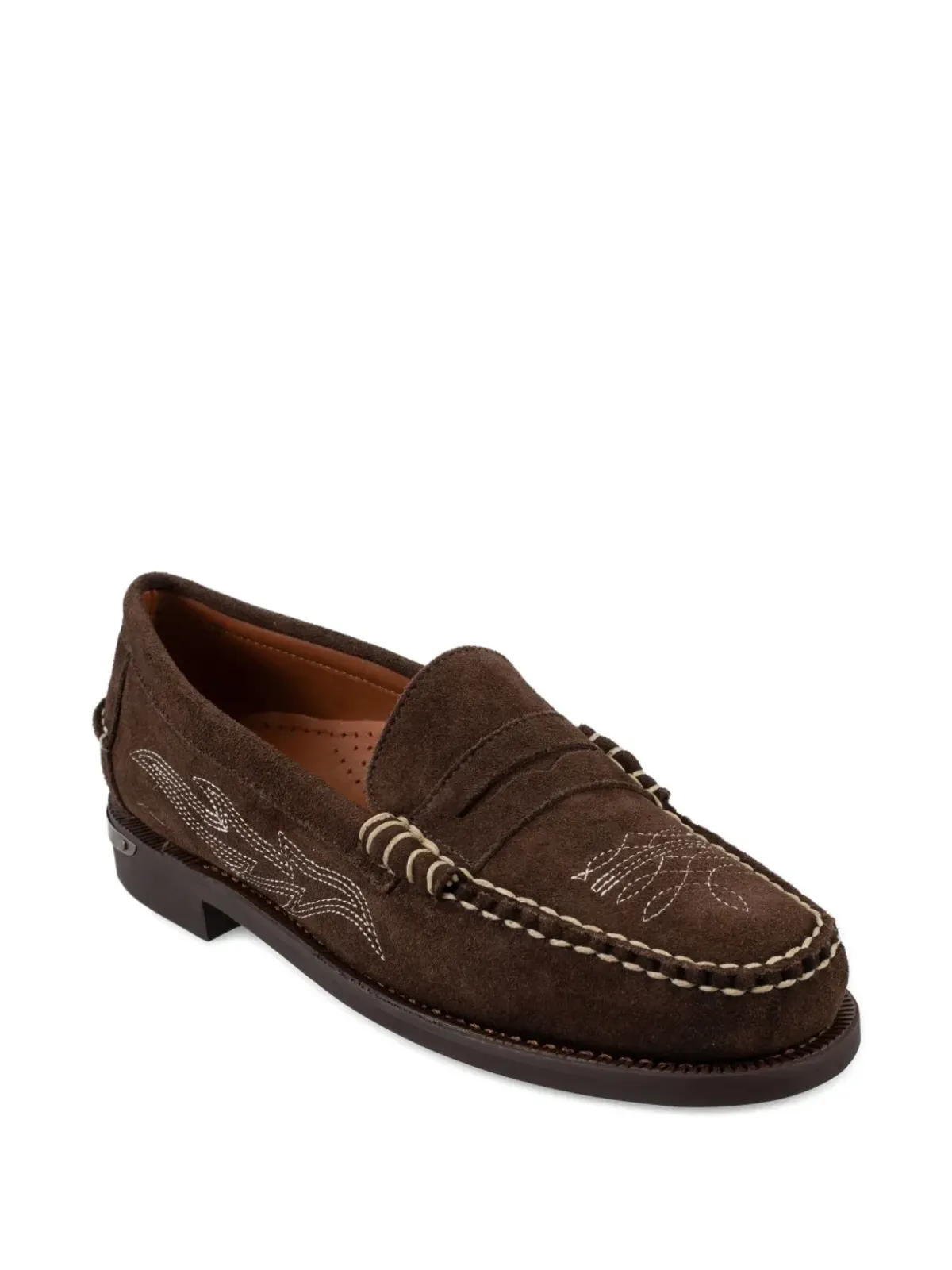Sebago Dan Dallas 刺繍ペニーローファー - ブラウン - 画像2