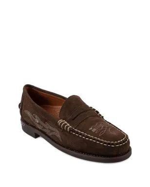 Sebago Dan Dallas 刺繍ペニーローファー - ブラウン - サムネイル2