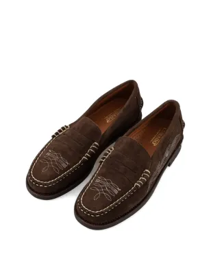 Sebago Dan Dallas 刺繍ペニーローファー - ブラウン - サムネイル3