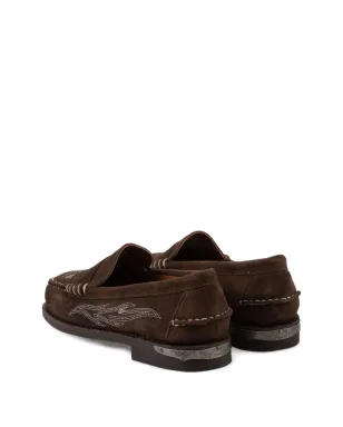 Sebago Dan Dallas 刺繍ペニーローファー - ブラウン - サムネイル4