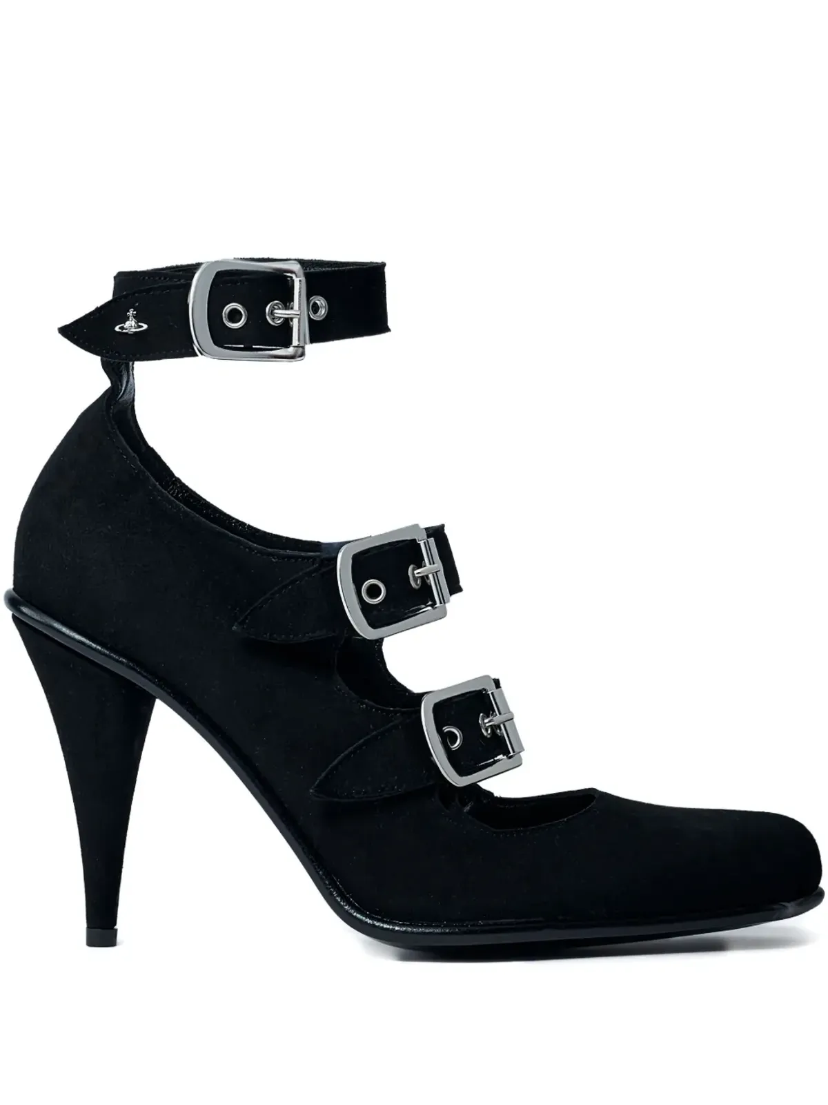 Vivienne Westwood 90mmバックルストラップヒールパンプス - ブラック - 画像1