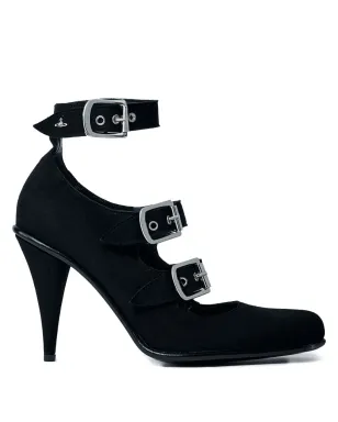 Vivienne Westwood 90mmバックルストラップヒールパンプス - ブラック - サムネイル1