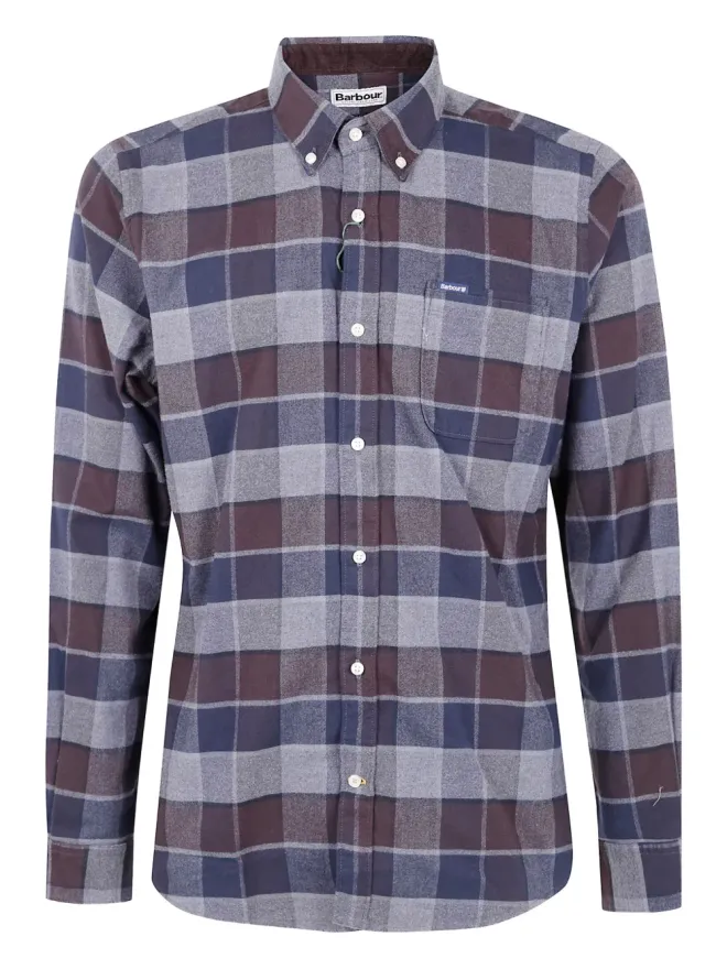 Barbour Barbour ボタン付きチェックシャツ ブルーの商品画像