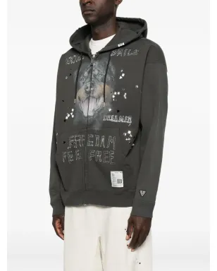 Maison MIHARA YASUHIRO ジップアップコットンフーディ - サムネイル3