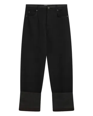 LOEWE ターンアップジーンズ ブラック - サムネイル1