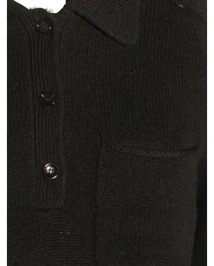 Allude ポロネック パッチポケット セーター - サムネイル3