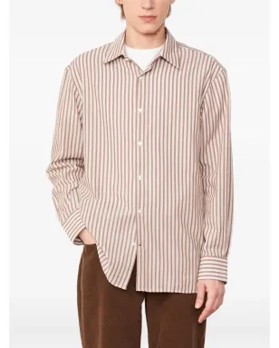 Officine Generale ストライプ柄長袖シャツ - サムネイル1