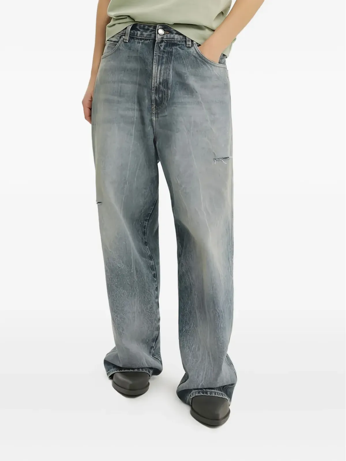 1989 STUDIO distressed boyfriend jeans - Blue - 画像3