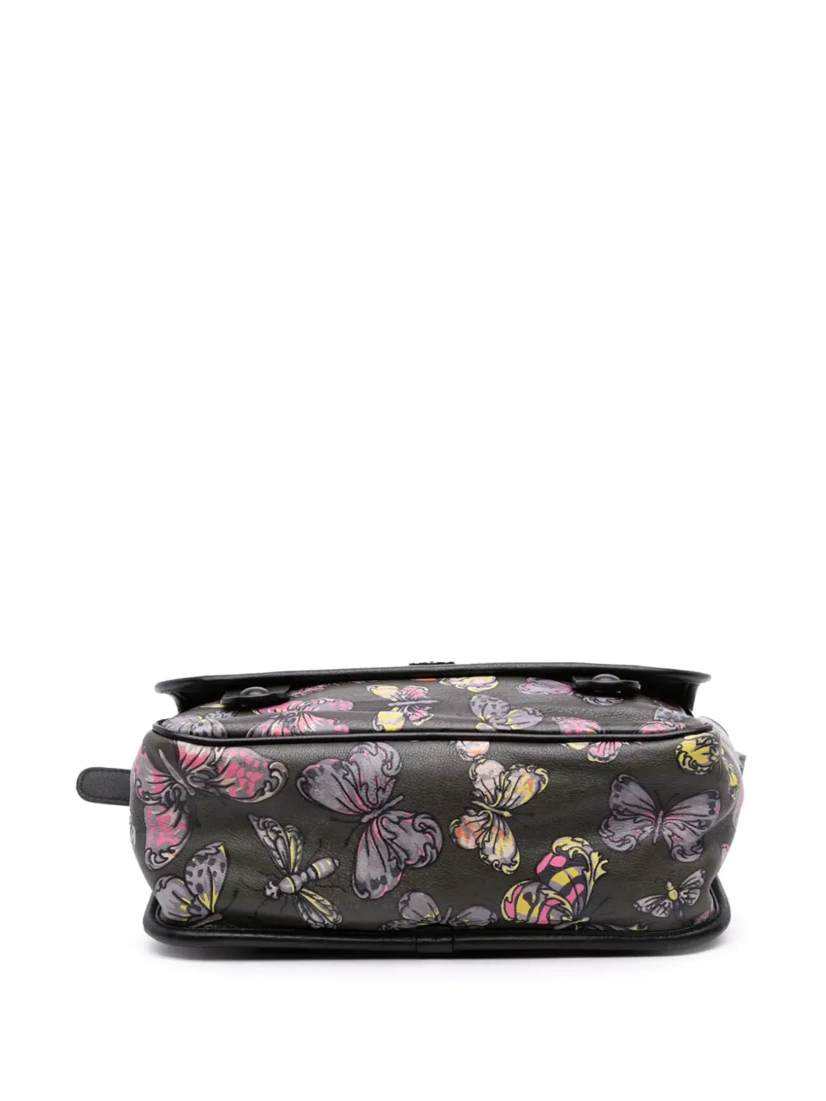 Loewe ビンテージ 蝶柄プリント レザー アナグラム クロスボディバッグ - 画像4