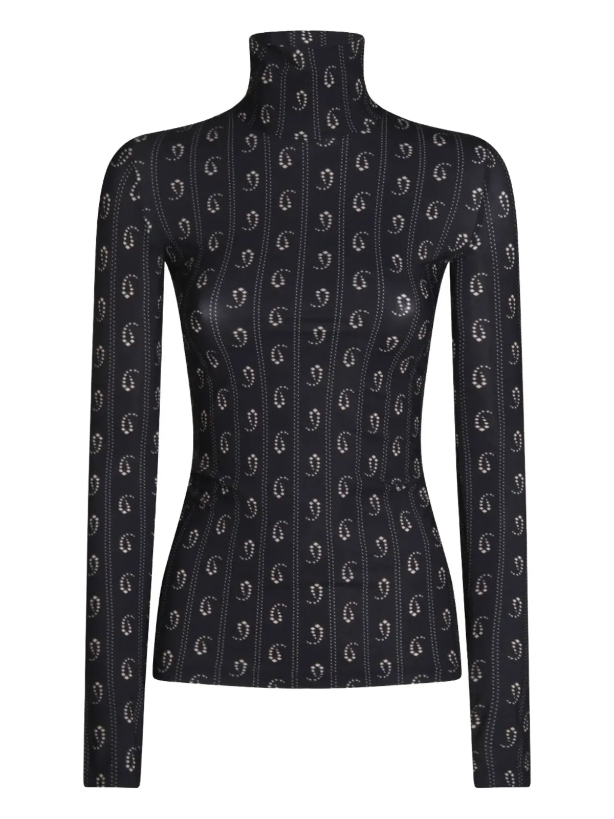 Tory Burch 幾何学模様プリント タートルネックトップ - 画像1