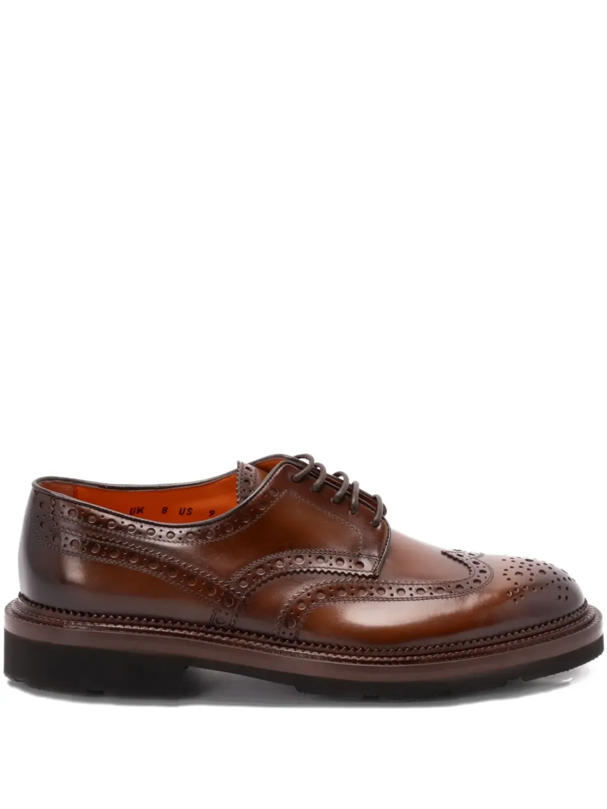 Santoni レースアップ・ブローグディテール・ダービーシューズ - 画像1