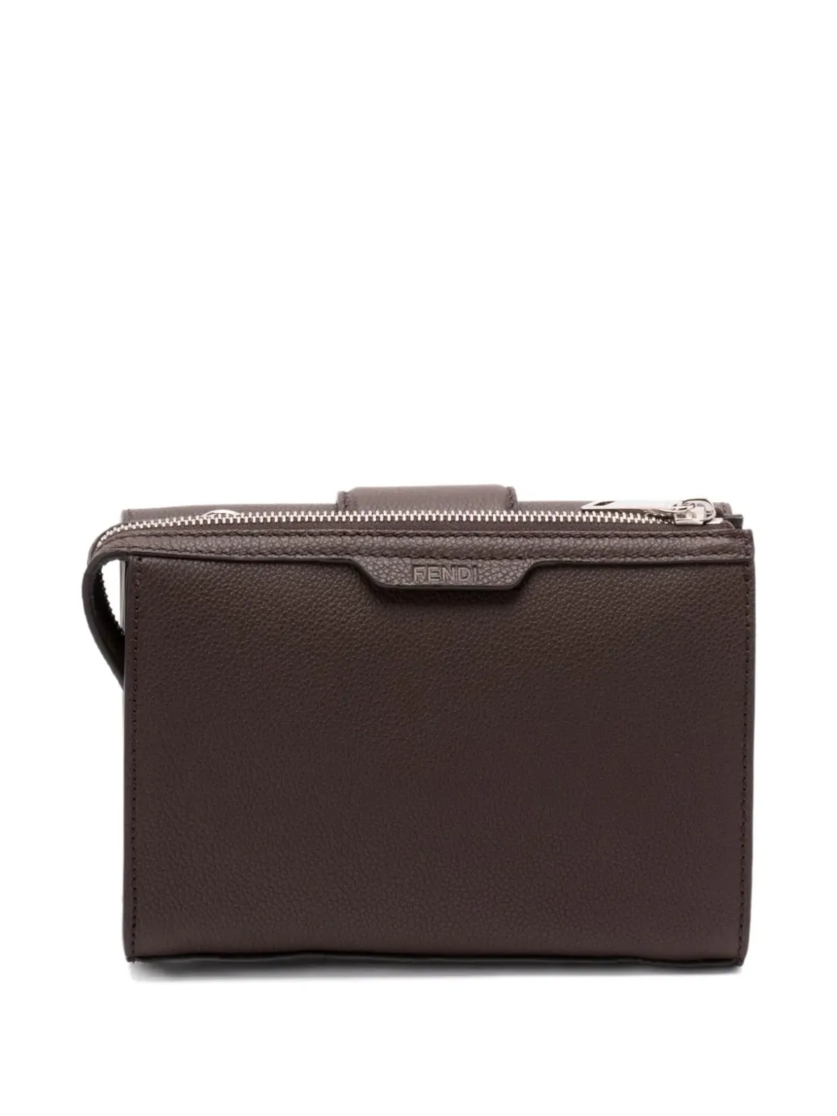 FENDI ダブルバゲット レザー メッセンジャーバッグ - 画像2