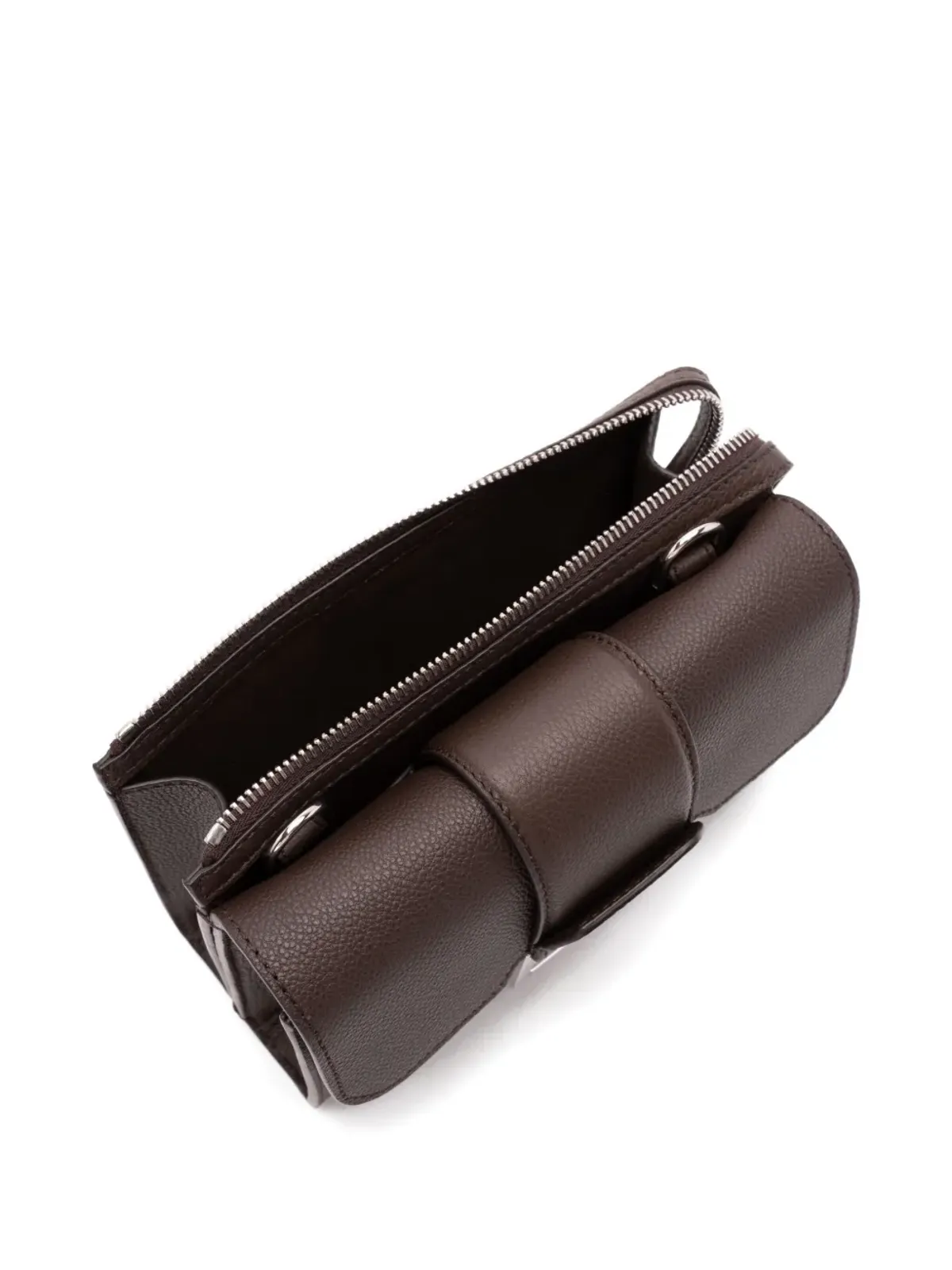 FENDI ダブルバゲット レザー メッセンジャーバッグ - 画像3