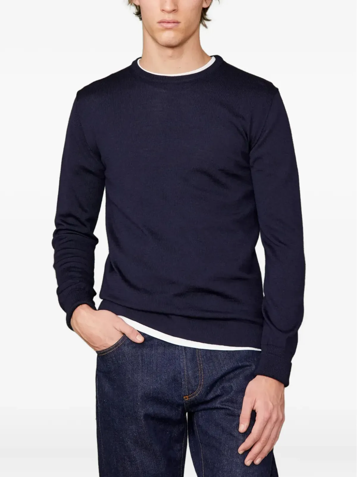 Officine Generale クルーネック長袖セーター - 画像1