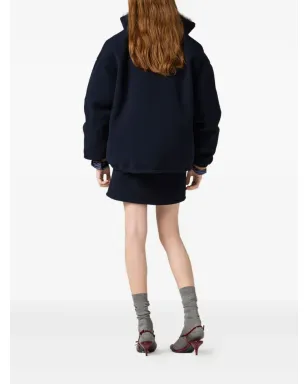 Miu Miu ドローストリング付きフリースミニスカート - サムネイル3