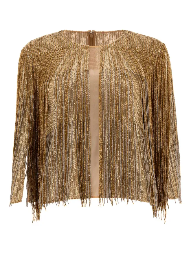 Elie Saab Elie Saab フリンジ付きクルーネック ブラウスの商品画像