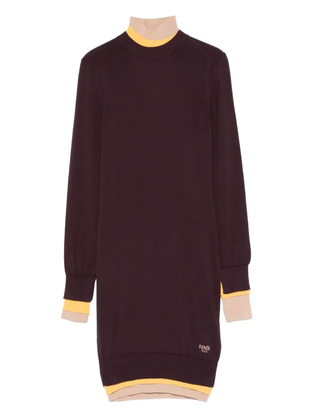 FENDI コントラストトリムドレス - 画像3