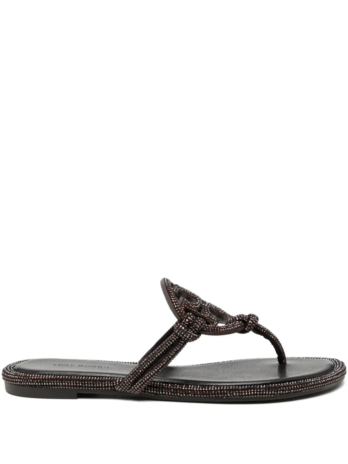 Tory Burch crystal embellished sandals - Brown - 画像1