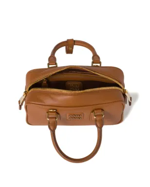 Miu Miu Arcadie レザー トートバッグ ブラウン - サムネイル5