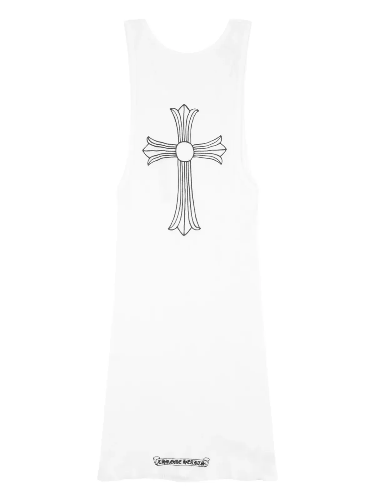 Chrome Hearts Tバー・クロス リブ編みタンクトップ - 画像2