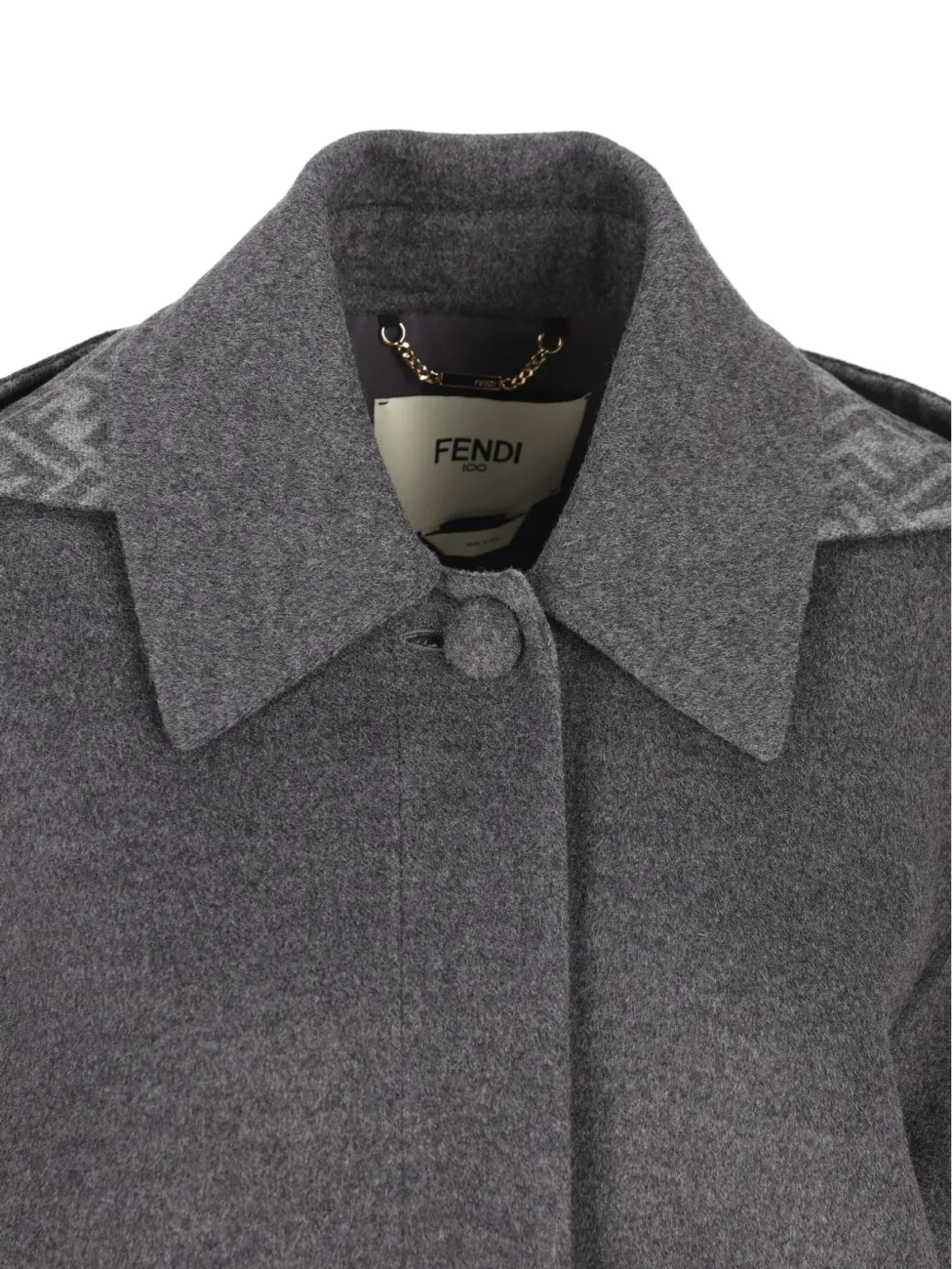 FENDI フード付きフラップポケットコート - 画像4