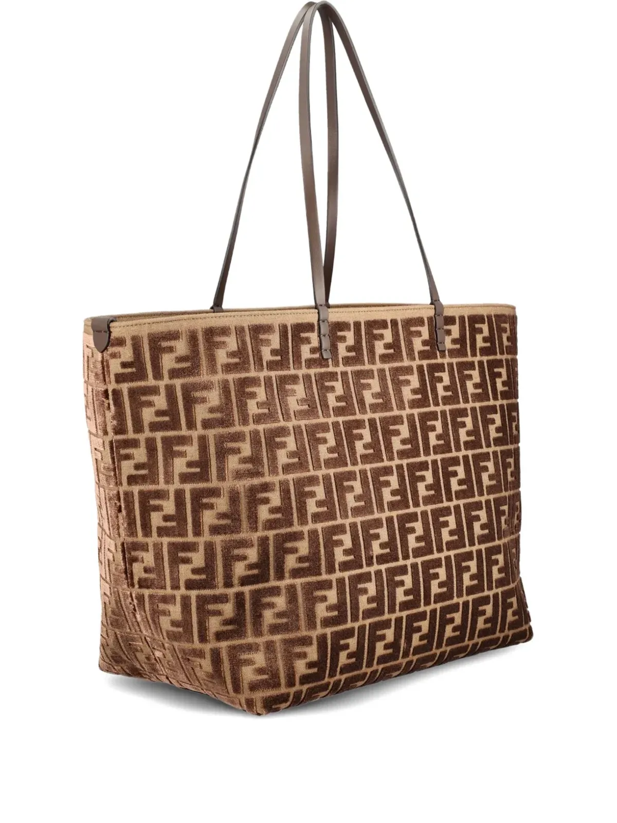 FENDI FFロゴベルベットトートバッグ - 画像3