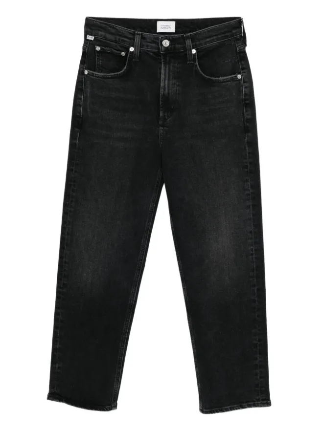 Citizens of Humanity Citizens of Humanity DELFINA ハイライズストレートジーンズ - ブラックの商品画像