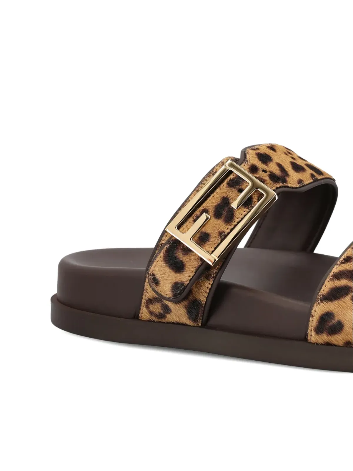 FENDI レオパード柄バックルサンダル - 画像3