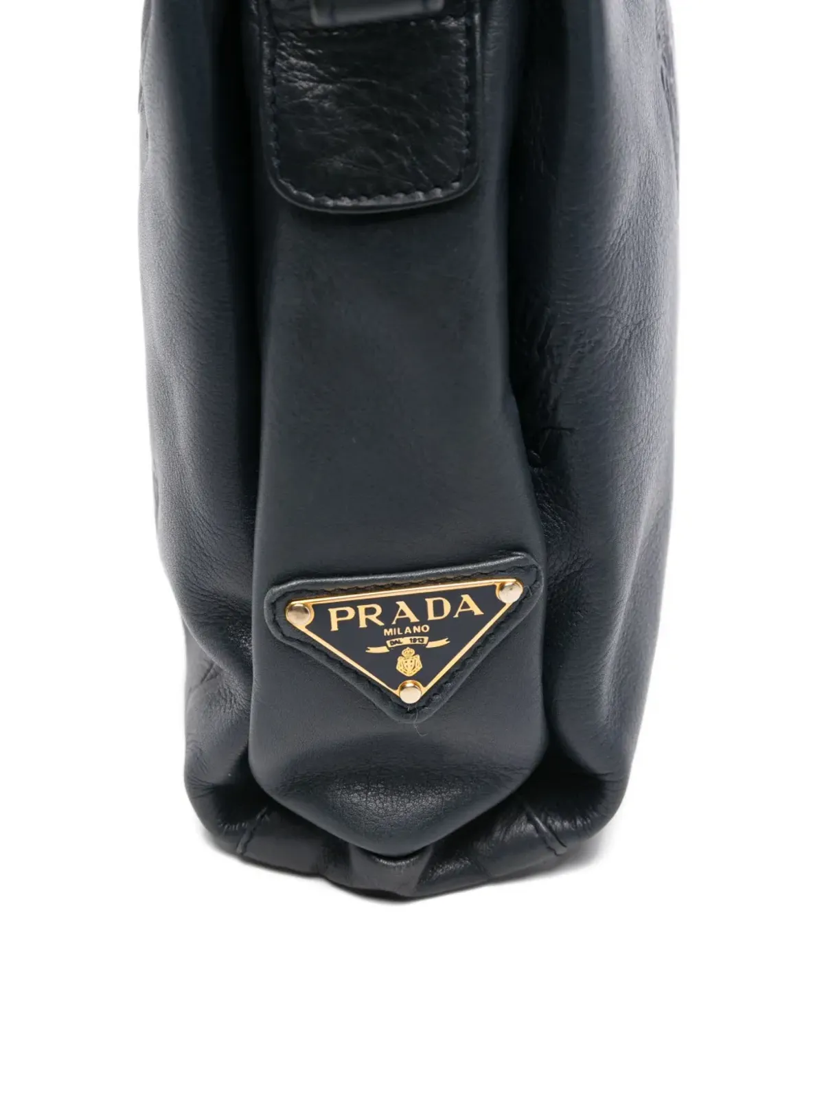 Prada ビンテージ 1990s triangle-logo クラッチバッグ - ブルー - 画像3